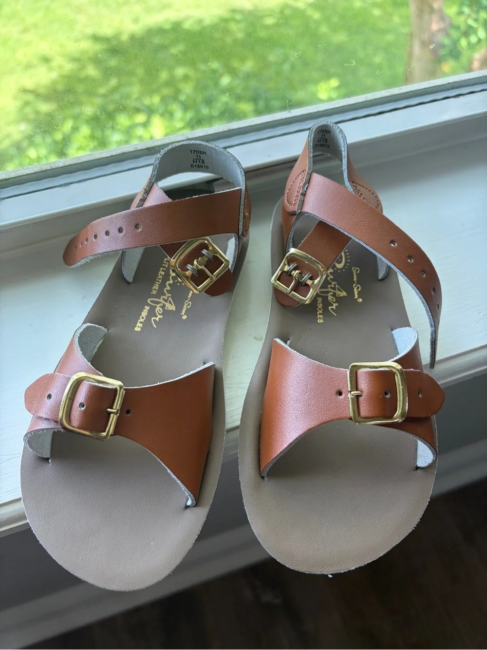 Child Sun-San Surfer leather sandals
